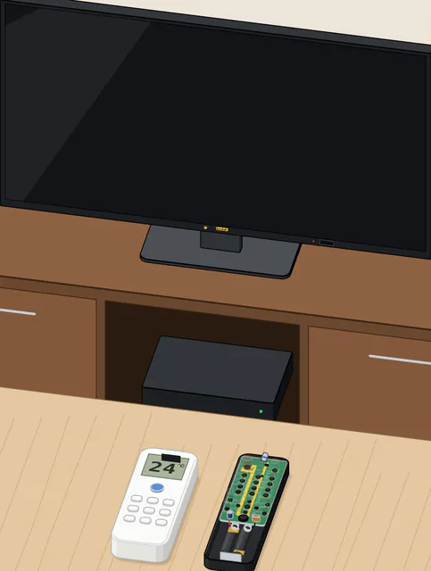 Remote TV dibelah